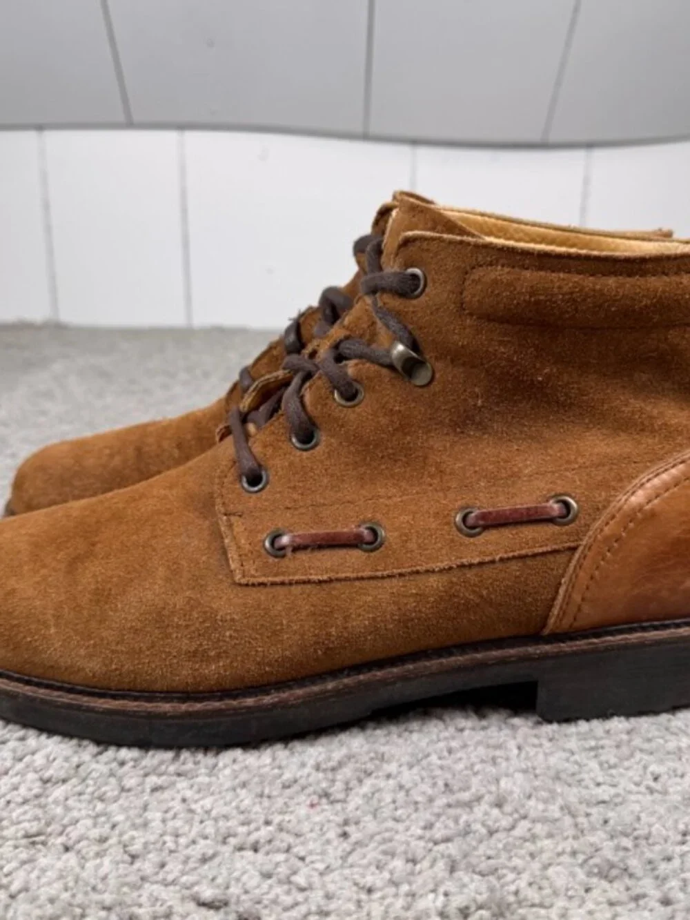 Neil M Jasper Suede Leather Chukka Boots Men’s Size 9.5D Brown Lace Up
